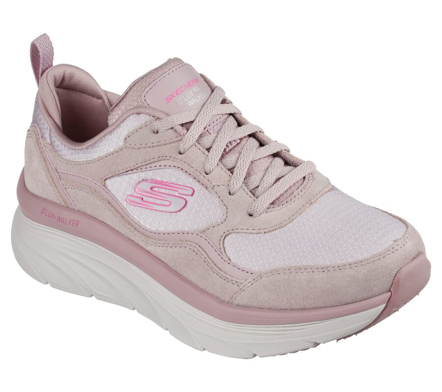 Tênis de caminhada Skechers Relaxed Fit Deluxe feminino, cor lavanda, tamanho 6 B(M) EUA