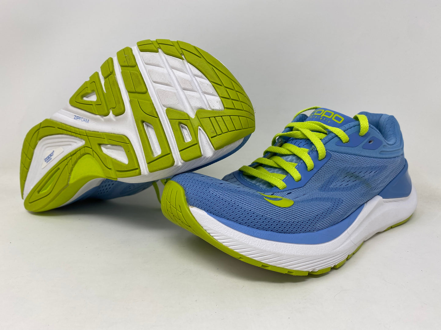 Tênis de corrida Topo Ultrafly 3 feminino, azul-limão/pervinca, tamanho 6 B(M) EUA