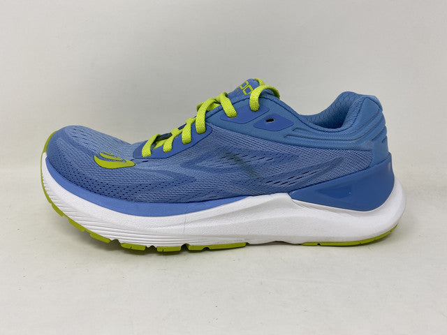 Tênis de corrida Topo Ultrafly 3 feminino, azul-limão/pervinca, tamanho 6 B(M) EUA