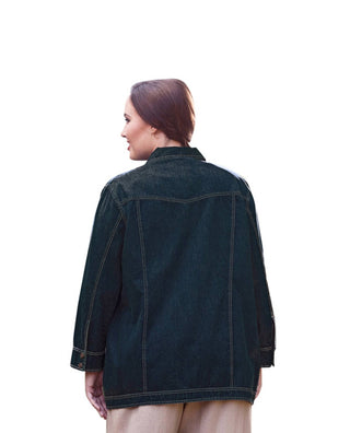 On The Plus Side - Premium Long Sleeve Rydel Denim Jacket - Plus Size