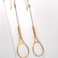 Love Love Tennis - Women's Tennis Racket Solid Gold Earrings