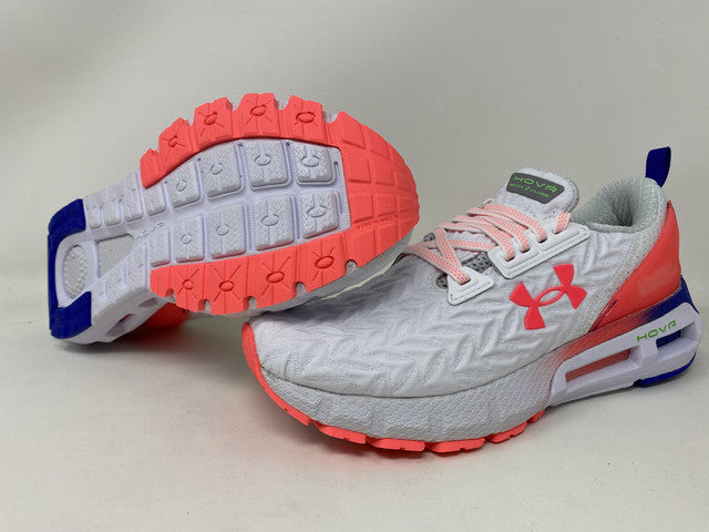 Tênis de corrida Under Armour HOVR Mega 2 Clone feminino, branco/rosa