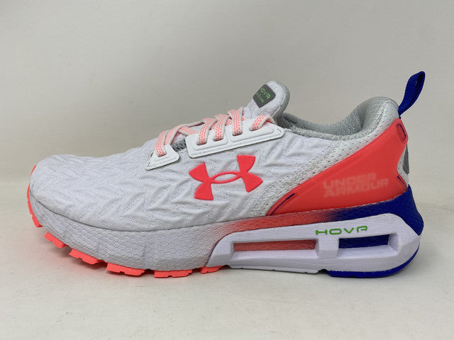 Tênis de corrida Under Armour HOVR Mega 2 Clone feminino, branco/rosa