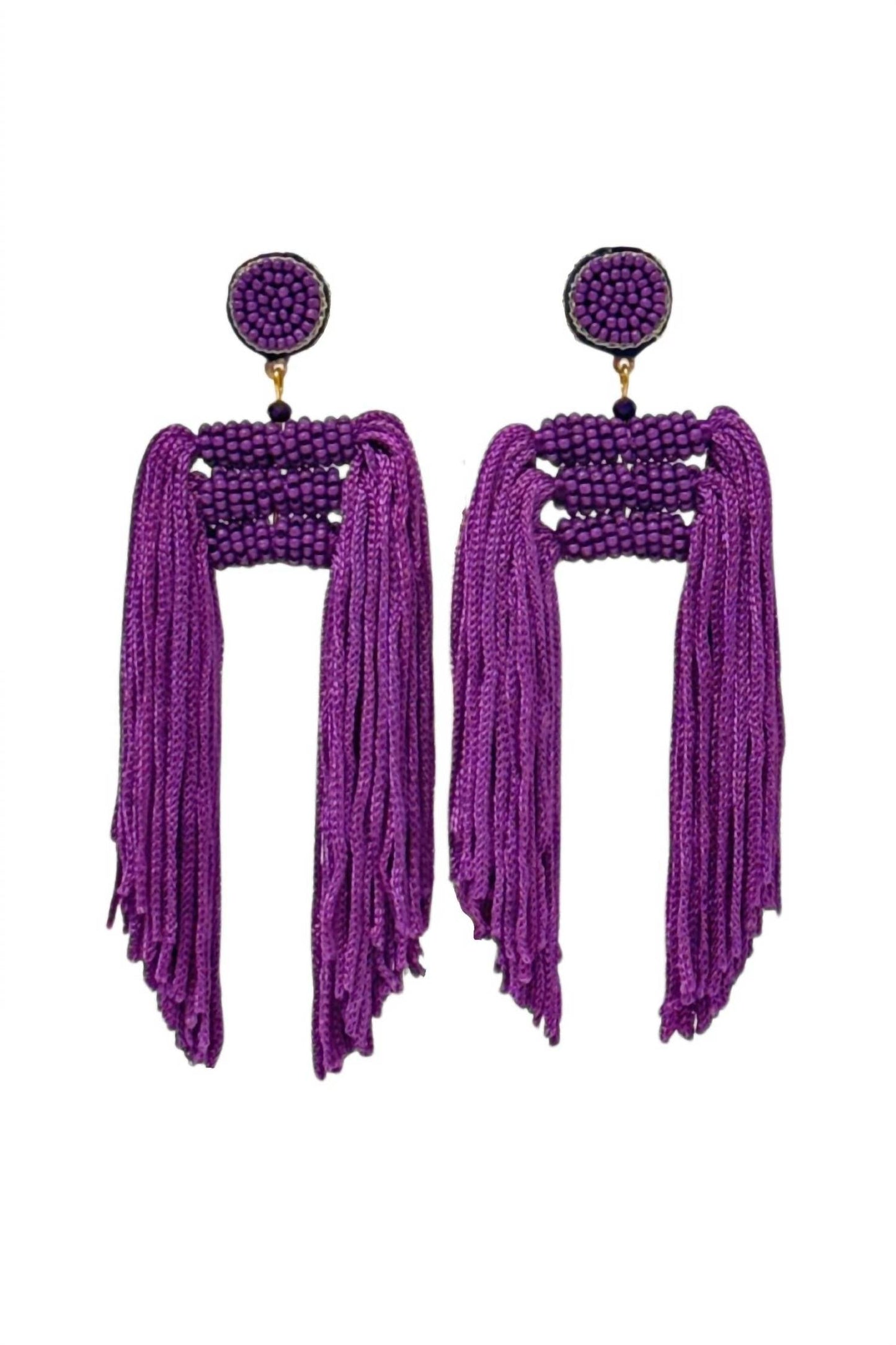 Hello Edie - Women's Lauren Beaded Tassel Earrings