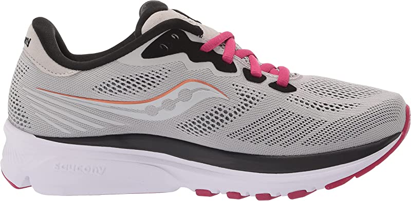 Tênis de corrida Saucony Ride 14 feminino, cor neblina/cereja, tamanho 6 B(M) EUA