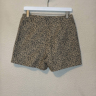 J.Crew - Shorts femininos de leopardo com trama de basquete