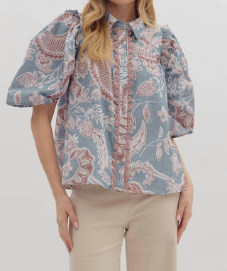 Entro - Palo Alto Modern Paisley Top