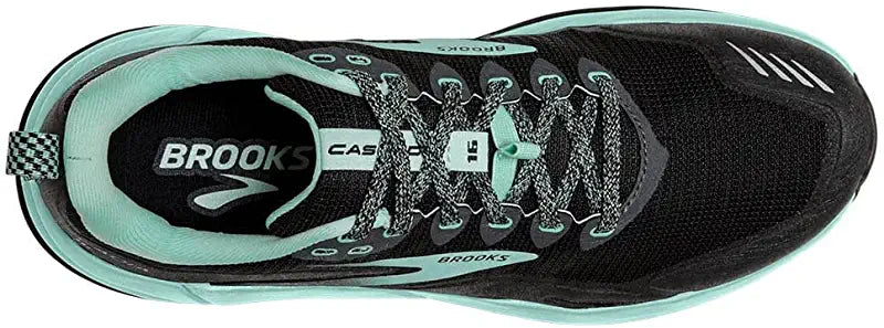 Tênis de corrida Brooks Cascadia 16 feminino, preto, tamanho 11 B(M) EUA