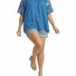 Umgee - Embroidered Sleeve Top - Plus