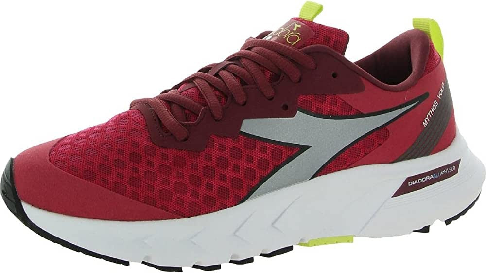 Tênis de corrida feminino Diadora Mythos Blushield Volo vermelho tamanho 9 B(M) EUA