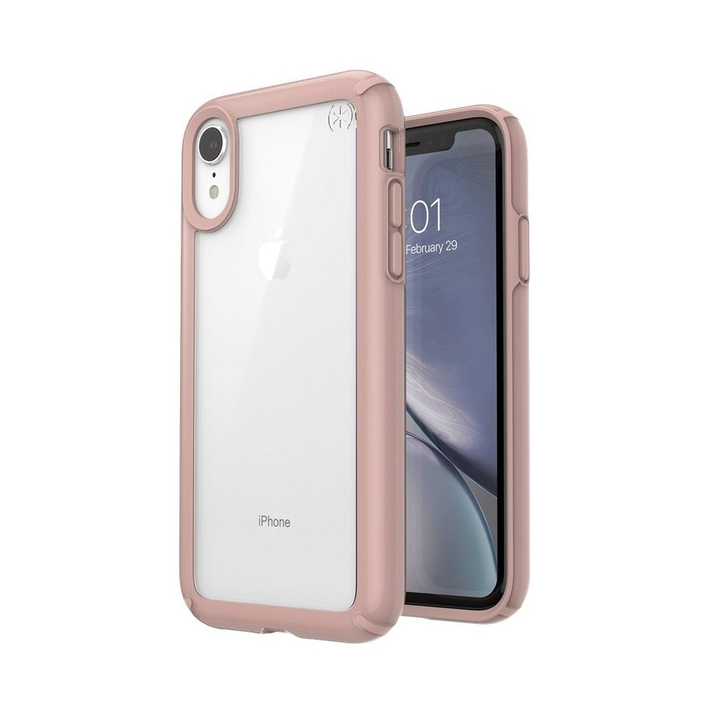 Capa Speck Presidio Show projetada para Impact para iPhone Xr - Transparente/Ouro Rosa
