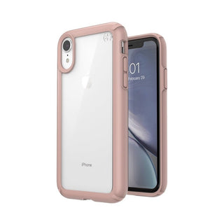 Capa Speck Presidio Show projetada para Impact para iPhone Xr - Transparente/Ouro Rosa