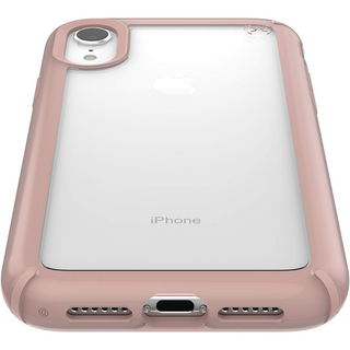 Capa Speck Presidio Show projetada para Impact para iPhone Xr - Transparente/Ouro Rosa