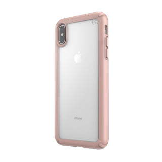 Speck Presidio Show projetado para capa Impact iPhone Xs Max - Transparente/Ouro Rosa