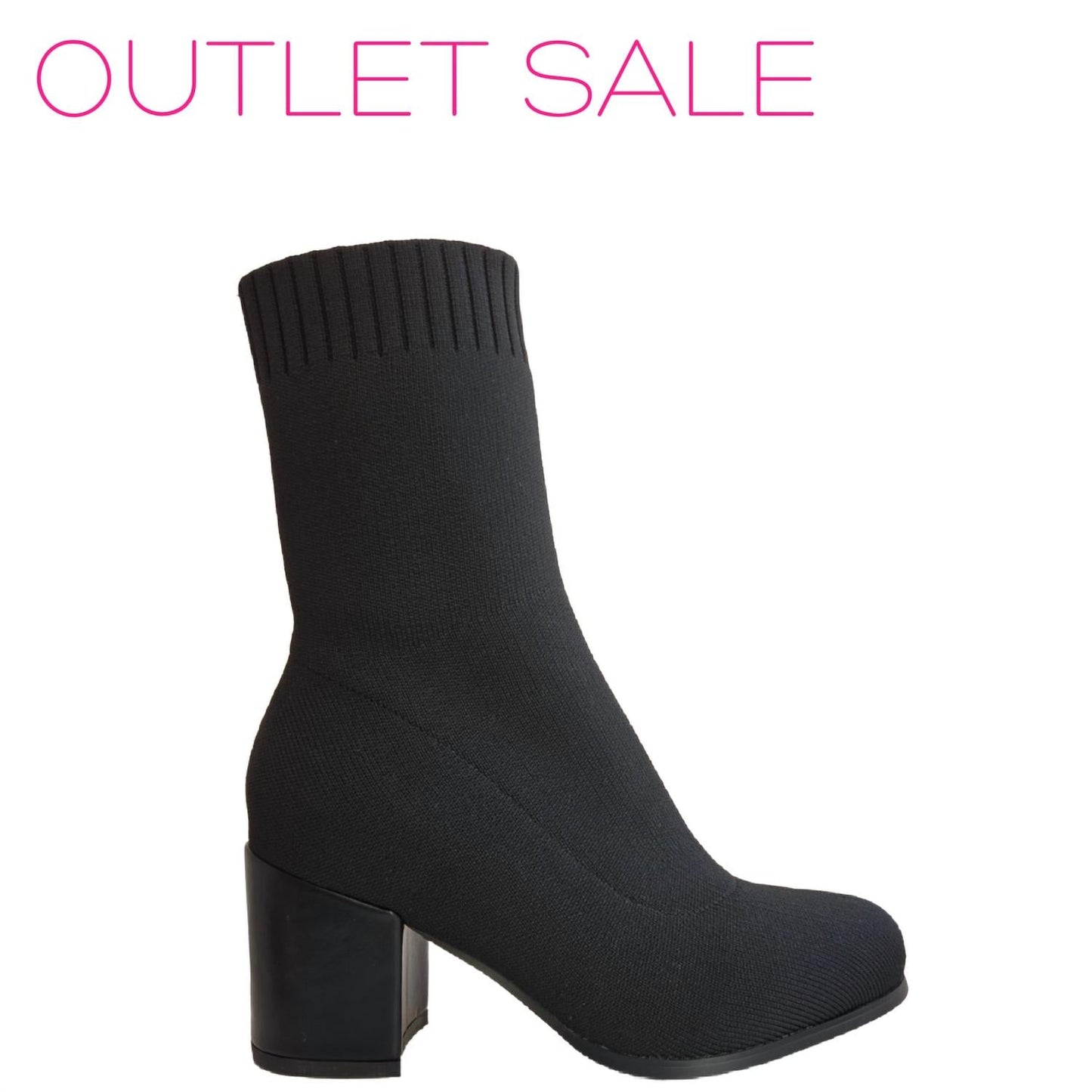Aqua - Women's Sock Style Ankle Heel Boots