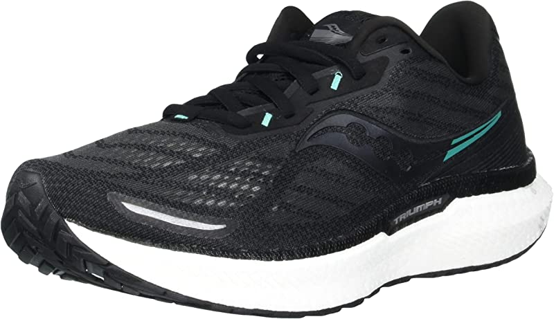 Tênis de corrida Saucony Triumph 19 feminino, preto, tamanho 9,5 B(M) EUA