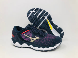 Tênis de corrida Mizuno Horizon 5 feminino, violeta/amarelo platinado, tamanho 7,5 B(M) EUA