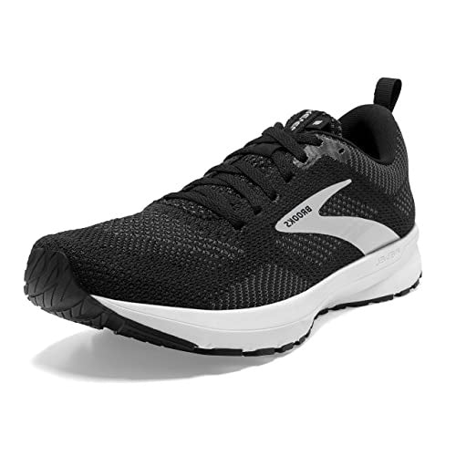 Tênis de corrida Brooks Revel 5 feminino, preto/metálico/branco