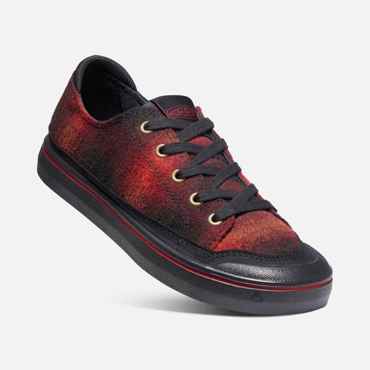 Tênis casual feminino Keen Elsa 4 vermelho xadrez/preto tamanho 10,5 B(M) EUA