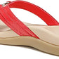 Sandálias femininas Vionic Tide Aloe Toe Post Poppy Crinkle Patent tamanho 6 B(M) EUA