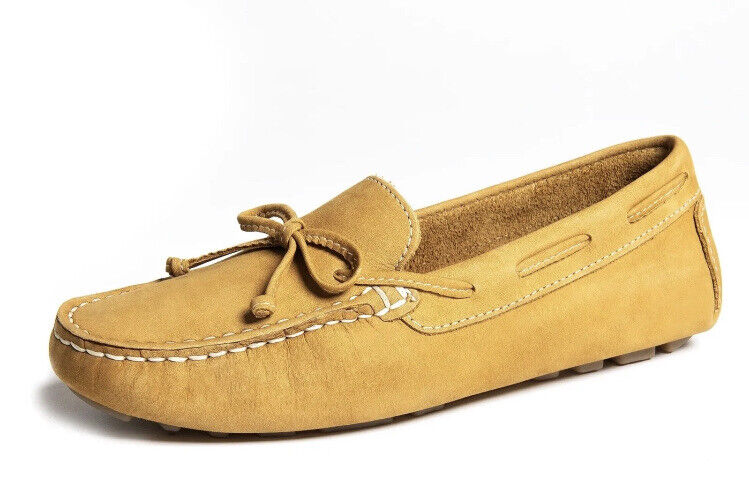 Tênis feminino Earth Origins Monarch Driving Flats marrom tamanho 9,5 B(M( EUA)