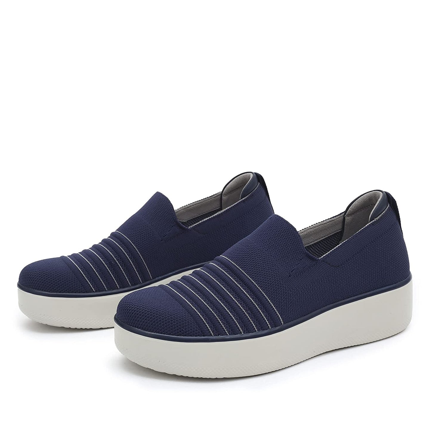 Tênis de caminhada feminino Alegria Mystiq Smart Peeps azul-marinho