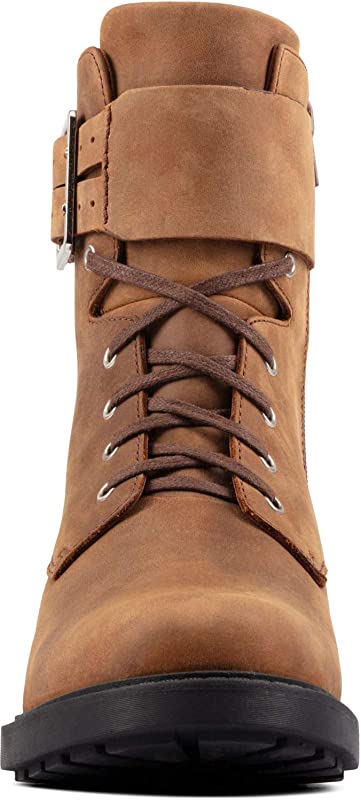 Botas de couro Clarks Orinoco 2 Lace para mulheres, marrom, Snuff