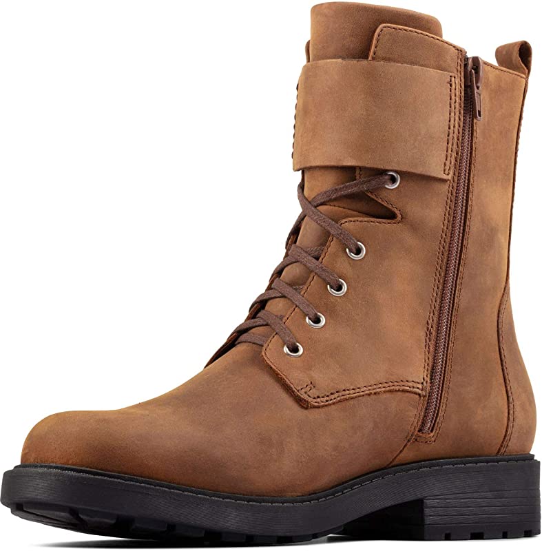 Botas de couro Clarks Orinoco 2 Lace para mulheres, marrom, tamanho 10 B(M) EUA