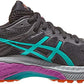 Tênis de corrida de trilha ASICS GT-2000 9 feminino, preto/jóia do Báltico