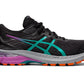 Tênis de corrida de trilha ASICS GT-2000 9 feminino, preto/jóia do Báltico