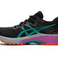 Tênis de corrida de trilha ASICS GT-2000 9 feminino, preto/jóia do Báltico