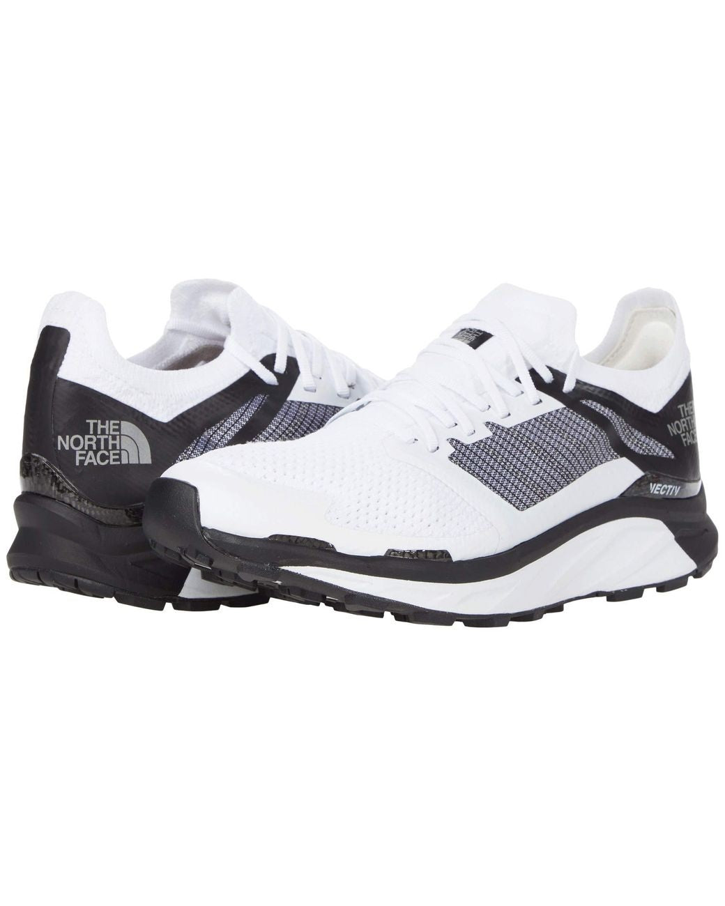 Tênis de corrida masculino The North Face Flight Vectiv, branco/preto, tamanho 12,5 D (M) EUA