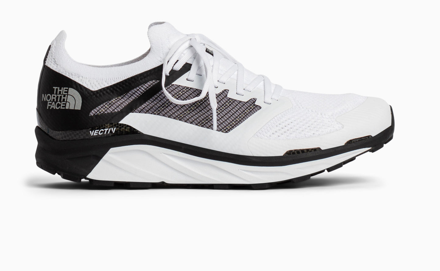 Tênis de corrida masculino The North Face Flight Vectiv, branco/preto, tamanho 12,5 D (M) EUA