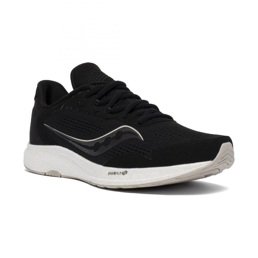 Tênis de corrida Saucony Freedom 4 masculino, preto/pedra