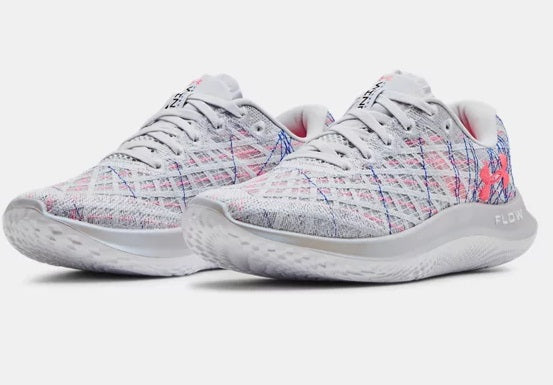 Tênis de corrida Under Armour FLOW Velociti Wind PRZM feminino, cinza