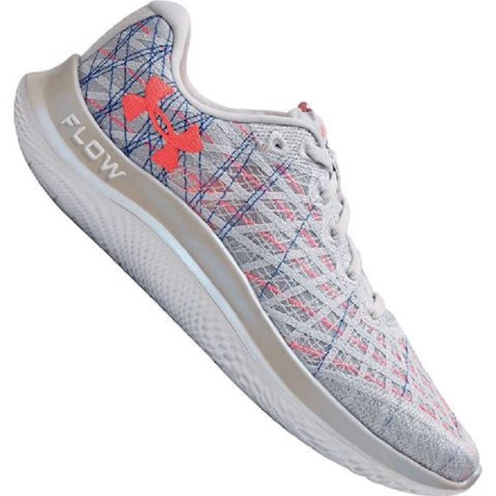 Tênis de corrida Under Armour FLOW Velociti Wind PRZM feminino, cinza