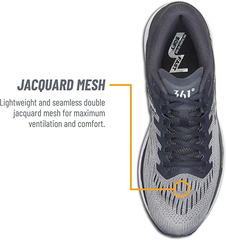 Tênis de corrida masculino 361 Degrees Sensation 4, cor granizo/ébano