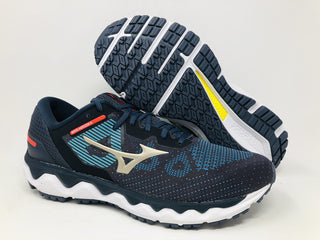 Tênis de corrida Mizuno Wave Horizon 5 masculino, Ink/Palti, tamanho 8 D(M) EUA