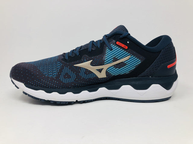 Tênis de corrida Mizuno Wave Horizon 5 masculino, Ink/Palti, tamanho 8 D(M) EUA