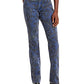 We Wore What Womens The ICON Paisley High Rise Straight Leg Jeans Blue 25