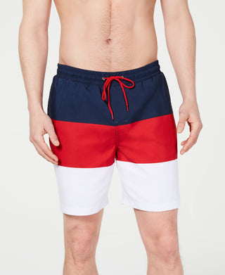 Club Room Men's Colorblocked Swim Trunks