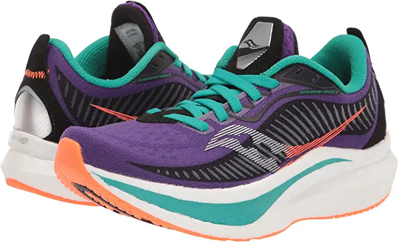 Tênis de corrida Saucony Endorphin Speed ​​2 feminino Concord/Jade
