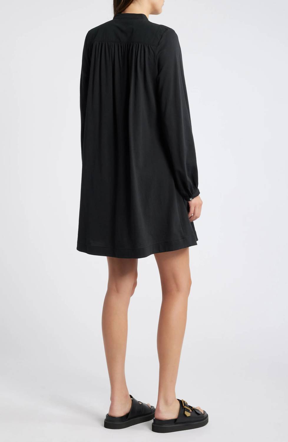 Nation Ltd - Ariana Pintuck Long Sleeve Organic Cotton Dress
