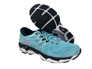 Tênis de corrida Mizuno Wave Horizon 3 feminino, azul, tamanho 6,5 B(M) EUA