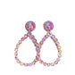 Bosuk - Women Ab Crystal Teardrop Earrings