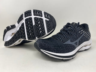 Tênis de corrida Mizuno Wave Inspire 17 feminino, preto/platina, tamanho 12 B(M) EUA
