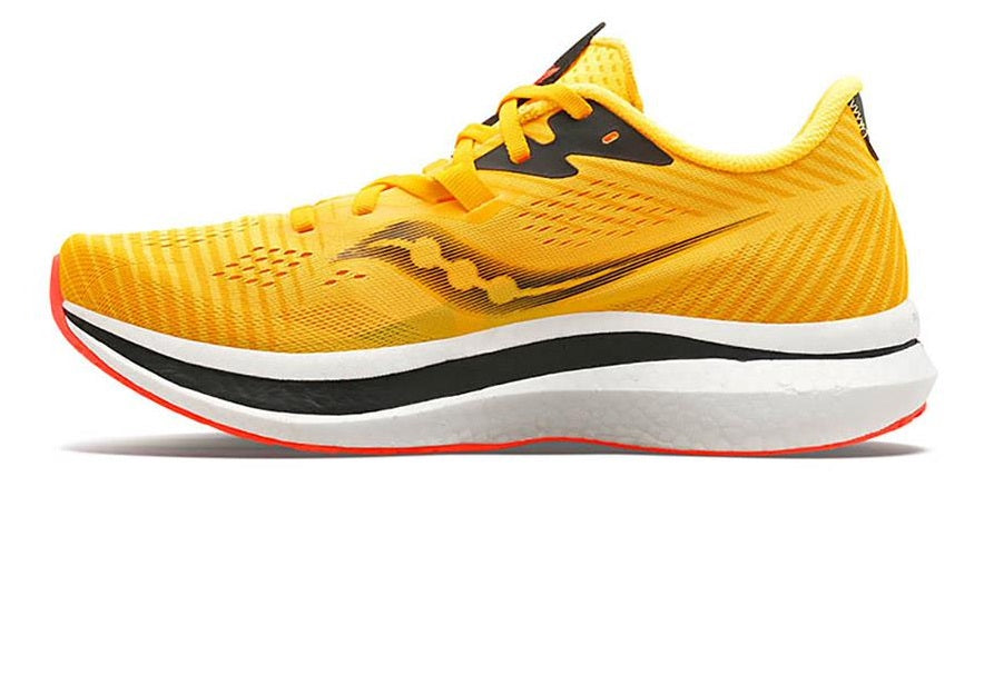 Tênis de corrida Saucony Endorphin Pro 2 masculino VIZIGLD/VIZIRED tamanho 11 D(M) EUA