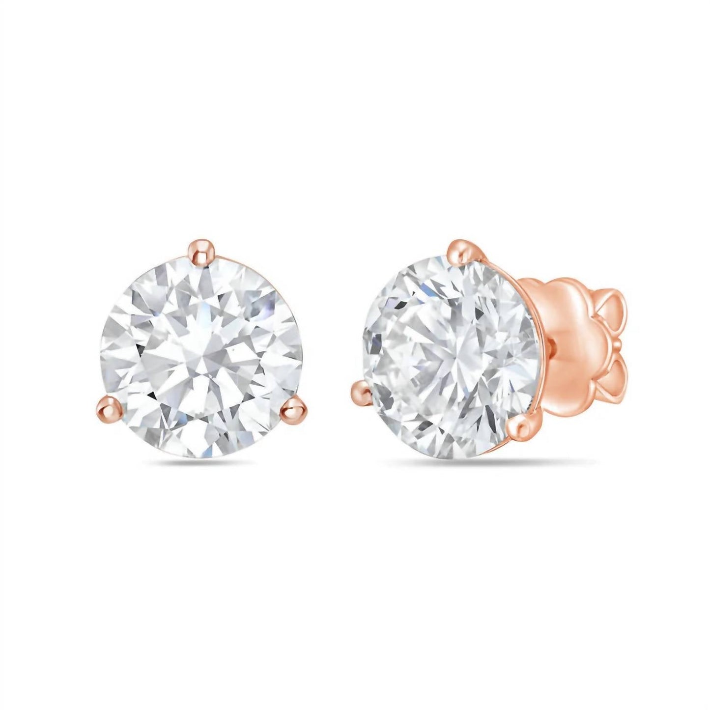 Diana M Jewels - 12.00 Cts Round Lab Grown Stud Earrings