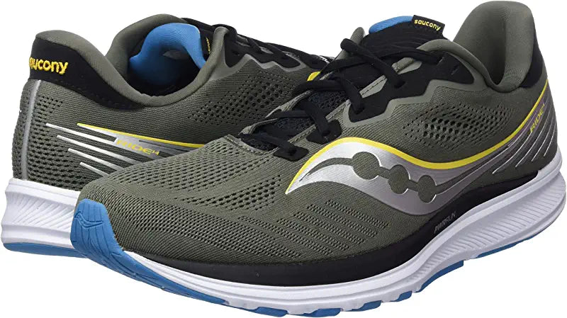 Tênis de corrida Saucony Ride 14 masculino, ROCKFACE/Topaz, tamanho 9 D(M) EUA