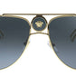 Versace - Aviator Metal Sunglasses with Grey Lens